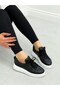 Black Leather (vermont) Women's Lace-up Sneakers - 8
