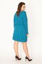 Women's Plus Size Green Elastic Waist and Pocket Detailed Dress 65n32772 - 4
