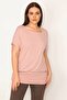 Women's Plus Size Powder Hem Gathered Low Sleeve Blouse 65n31967 - 4