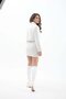 Pile Detailed Zippered Tweed Skirt - Ecru - 4