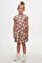 Girl's Print Sleepy Bunny Short Sleeve Dress