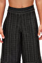 Anthracite Striped Wide Leg Girls' Pants Capri - 6