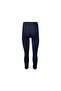Dark Navy Blue Girls' Leggings with Leather Panels on the Side - 3