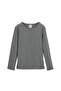 Ice Gray Basic Seasonal Lycra Long Sleeve Girls' T-Shirt - 4
