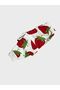 Girl's Cotton Raster White Strawberry Print Long Sleeve Winter Pajamas Set - 5