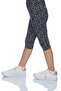 BlacK Flora Fauna Patterned Knee Length Leggings Capri for Girl - 2