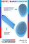 Blue Button Pet Comb - Cat Dog Hair Collection Comb - 6