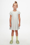 Smoke Gray Color Basic Girls' Short Sleeve Dress - 4