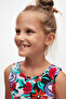 Vintage Flowers Girls' Patterned Sleeveless Dress - 3