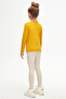 Mustard Basic Seasonal Lycra Long Sleeve Girls' T-Shirt - 4