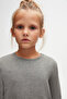 Ice Gray Basic Unisex Children's Seasonal Crew Neck Long Sleeve T-Shirt - 3