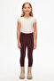 Cherry Rotten Girls' Full Length Solid Basic Leggings
