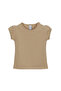 Milk Coffee Basic Baby Girl Snap Neck Watermelon Sleeve T-Shirt