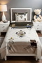 Bow Striped Robots Patterned Pique Set
