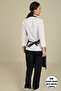 Unisex Black Thin White Stripes Size Bib - 3