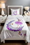 Purple Crescent Fairy Patterned Pique Set