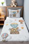 Orange Blue Safari Balloon Patterned Pique Set - 2