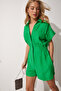 Green Viscose Overalls with Shorts - Ayrobin Lto0040 - 2