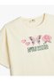 T-Shirt with Slogan-Themed Print, Short Sleeves, Crew Neck - 3