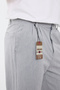 Men's Winter Lycra Baggy Fit Waist Half Elastic Comfortable Gray Fabric Trousers - 8