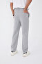 Men's Winter Lycra Baggy Fit Waist Half Elastic Comfortable Gray Fabric Trousers - 7