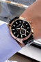 Men's Wristwatch 3 Atm Water Resistant Black Color Steel Band Gtje2051C1 - 3