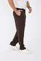 Men's Winter Baggy Trousers Thick Textured Lycra Comfortable Fit Brown - 6