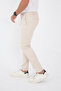 Men's Seasonal Jogger Slimfit Mold Waist Half Elastic Lycra Stone Linen Trousers - 5