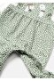 Baby Girl Duck Patterned Jumpsuit Green 2605 - 2
