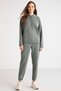 Mirai Women's Soft Green Sweatpants with Fleece Inside - 2