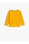 Slogan Printed T-Shirt Long Sleeve Crew Neck Cotton - 2