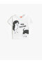 Short Sleeve Crew Neck T-Shirt Dog Printed