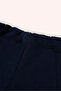 Baby Girl Elastic Waist Navy Blue Trousers - 3