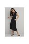 Women's Pocketed Sleeveless Long Pocketed V-Neck Waist Fitted Detailed Casual Dress K6170396