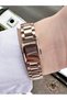 Women's Rose Gold Jewelled Glittering Dial - Elegant Wristwatch with Stone Decoration on the Circumference and Metal Cord - 5