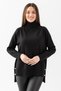 Selanık Slit Old Money Knitwear Blouse 171014 Black