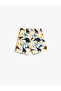 Dinosaur Printed Shorts with Elastic Waist