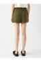 Mini Shorts with Elastic Waist and Pocket Detail - 4
