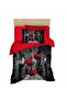 Street Scenery Red Umbrellas Single Young Bedding Set