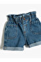 Denim Shorts with Elastic Waist and Pocket Detail, Cotton - 5