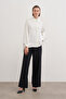 Buttoned Blouse with Cape - 5