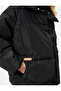Oversize Puffer Jacket Stand Collar Pocket Snap Closure - 5