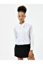 Ruffle Shirt Classic Collar Long Sleeve Cotton - 3
