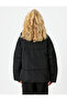 Oversize Puffer Jacket Stand Collar Pocket Snap Closure - 4