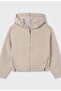 Girl's Zippered Sweatshirt Beige 7487