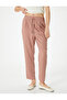 Chino Trousers Lace-up High Waist Pocket Detailed - 3