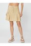 Cargo Skirt Linen Blend Mini Pocket Detailed Pleated - 3