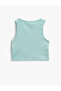 Crop Top with Window Detail Sleeveless Cotton Ribbed - 2