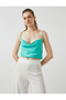 Strappy Collar Evening Dress Blouse - 2