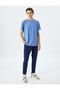 Short Sleeve Crew Neck Striped Sports T-Shirt